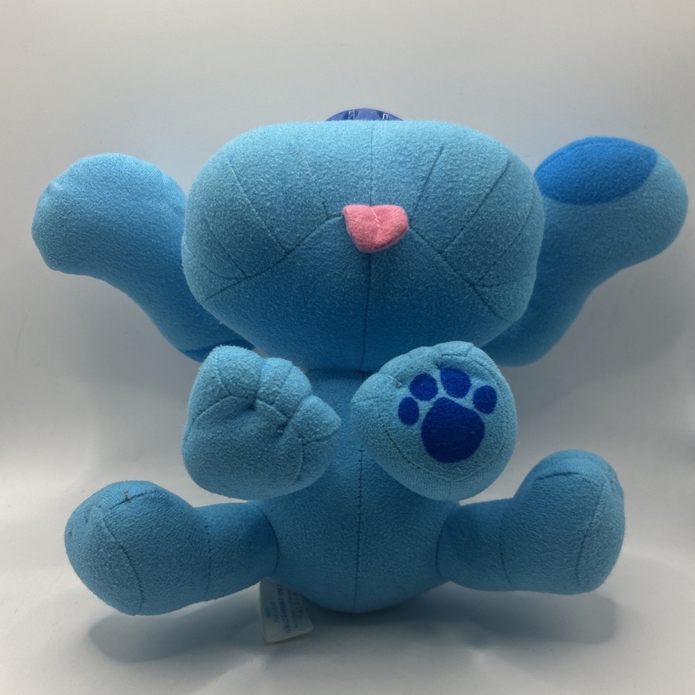 Vintage BLUES CLUES 8" PLUSH DOG Toy 1997 Tyco Pose A Blue Stuffed Animal Rare - Picture 6 of 7
